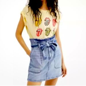 Free People NWT Splendor in the Grass Denim Skirt Size 4